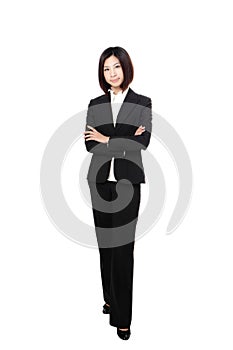 Full length Business woman confident smile