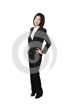 Full length Business woman confident smile