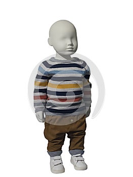 Full-length child mannequin.