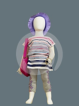 Full-length child mannequin.