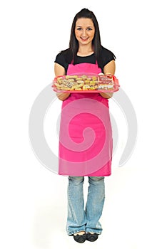 Full length of confectioner woman photo