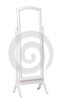 Full length dressing mirror on stand, with path