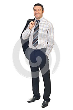 Full length of handsome businessman