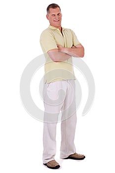 Full length of middle aged man standing