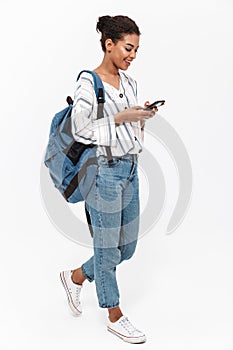 Full length of a portrait of an attractive young african woman