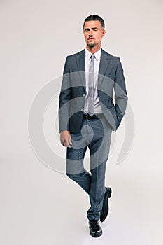 Full length portrait of a handsome businessman