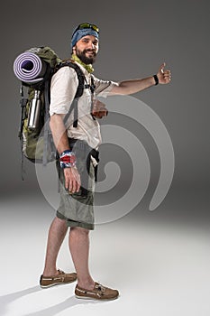 Full length portrait of a male fully equipped