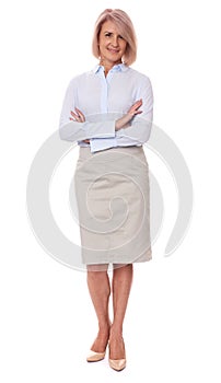 Full length portrait of a middle aged woman