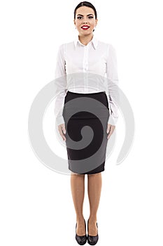 Full length portrait of successful business woman