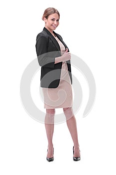 Full length .portrait of a successful young businesswoman