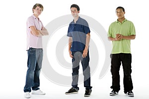 Full Length Portrait Of Teenage Boys