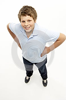 Full Length Portrait Of Young Boy