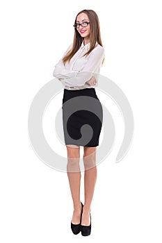 Full-length portrait of a young business woman