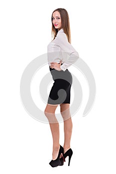 Full-length portrait of a young business woman