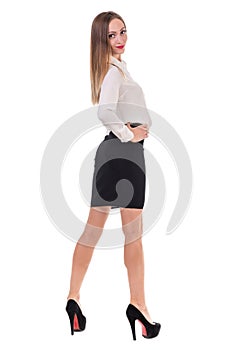 Full-length portrait of a young business woman