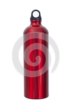 Full length red waterbottle