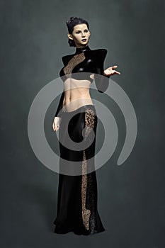 Full length render of an attractive alien or fantasy woman