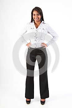 Full length shot of beautiful young business woman