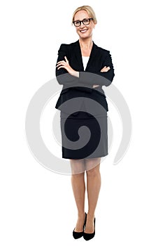 Full length shot of confident female manager