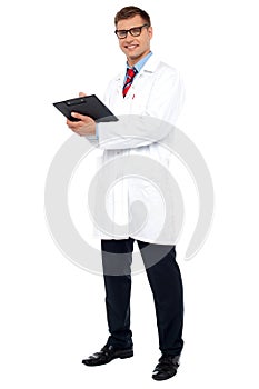 Full length shot of physician posing