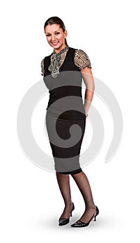 Full-length standing businesswoman