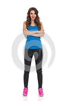 Full Length Woman With Crossed Arms