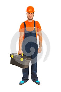 Full length of worker man