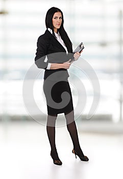 Full length young business woman