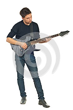 Full length of young man with guitar