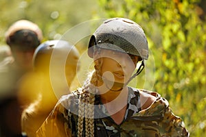 Full military experience - One day commando - running through the water with automatic rifle replica