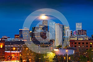 Full Moon Above Denver photo