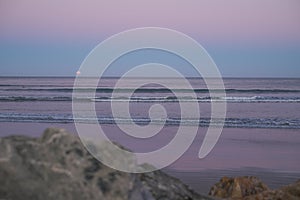 The full moon on the beach