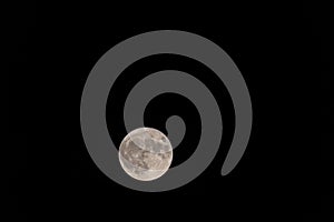 Full Moon Brilliance: Telephoto Lens Revelation photo