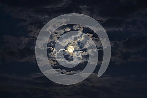 Full moon close-up