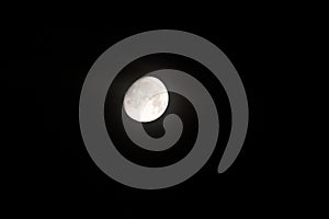 Full moon close up in night sky