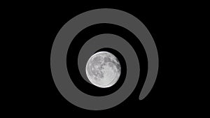 Full Moon on dark sky 4K