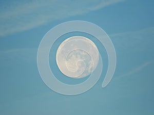Full moon in daytime