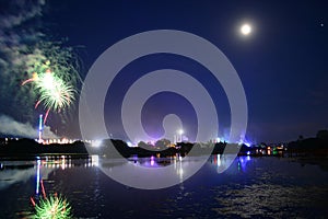 Full Moon, Fireworks and Reflections at the Isle of Wight Festival 2018