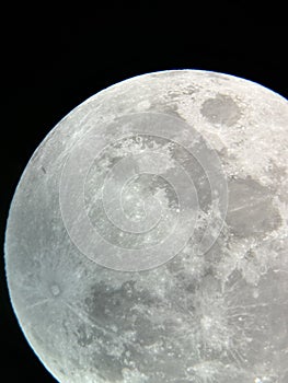 Full moon The full Moon photographed through a telescope