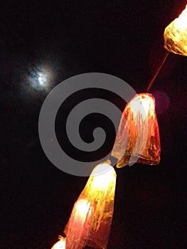 Full moon with lanterns