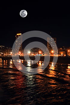 Full Moon in Mar del Plata, Argentina photo