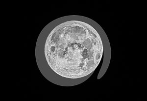 Full moon in the night sky