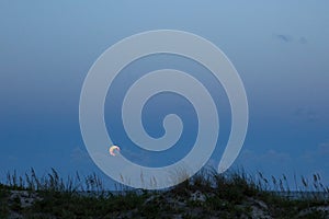 Full Moon over the Atlantic Ocean