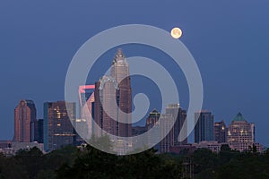 Full Moon Over Charlotte, North Carolina