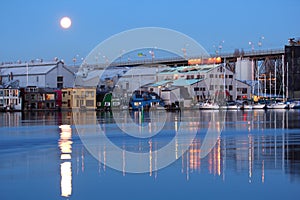 Full Moon over Granville Island, Vancouver