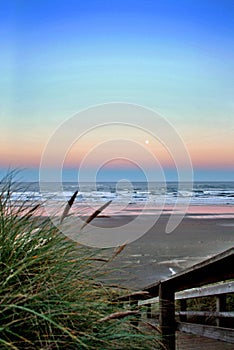 Full moon over Newport Beach photo