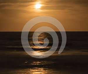 Full moon over the ocean