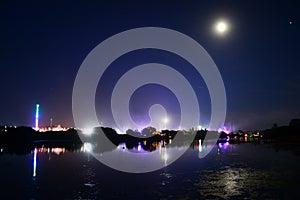 Full Moon and Reflections at the Isle of Wight Festival 2018
