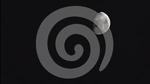 Full Moon Rises in Clouds on Sky in Night, Halloween Spooky Mystery Nightmare Scene, Moon Light Astrology, Moonlight Timelapse