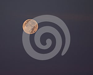 Full Moon Setting at Indian Rocks Beach, Florida